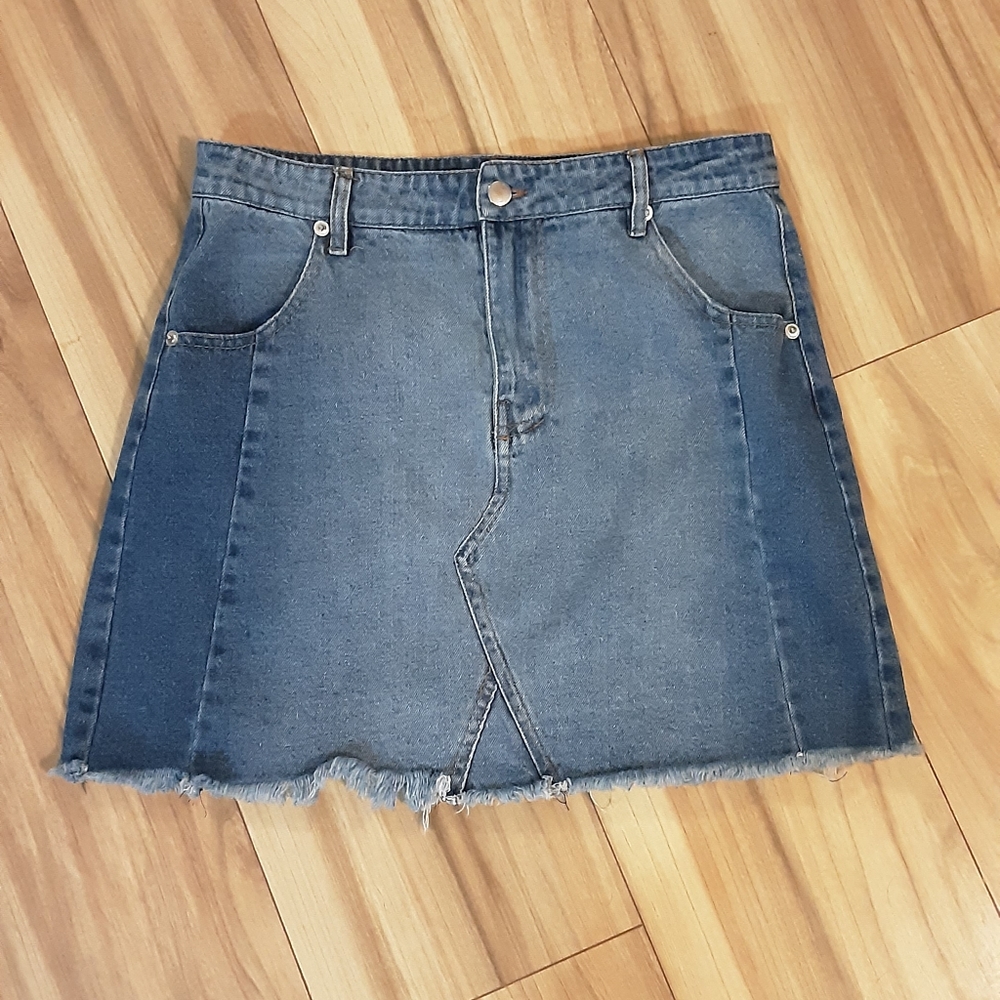 Altar'd State Blue A-line Denim Skirt Size Small.